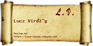 Lucz Virág névjegykártya